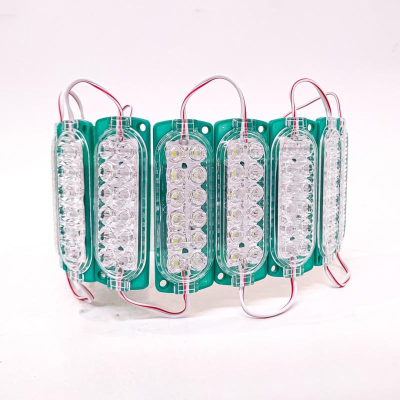 Imagen ilustrativa de 12 LED SMD AUTOADHESIVO 12V COLOR VERDE 10CM X 3CM
