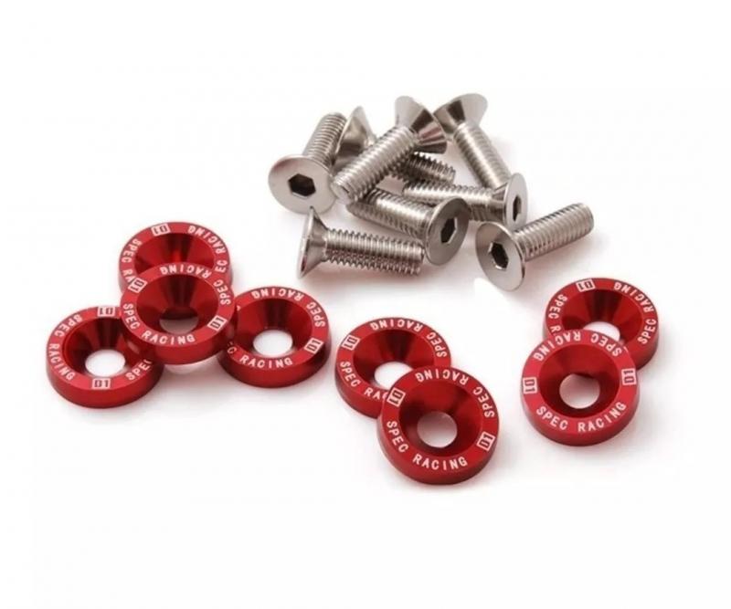 Imagen ilustrativa de ARANDELAS ANONIZADAS MOTO X 10 ROJA