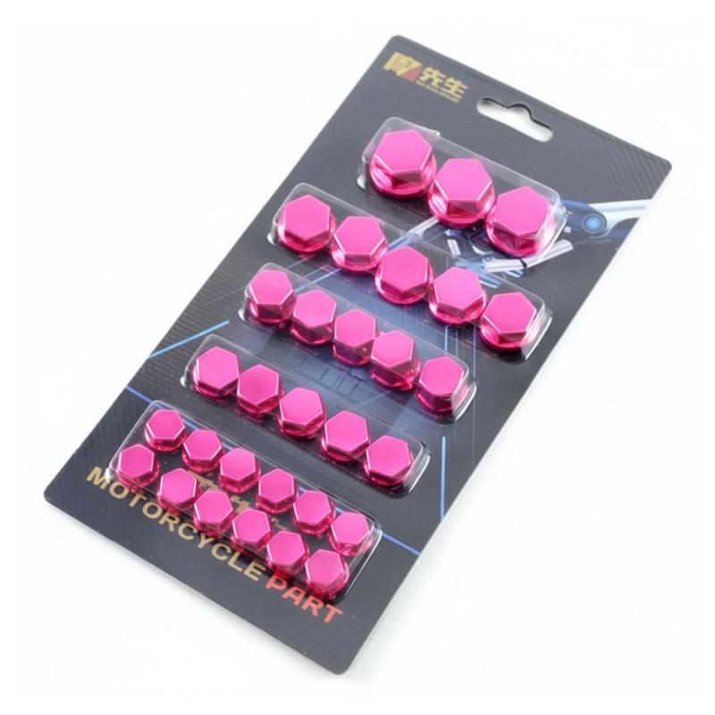 Imagen ilustrativa de TAPITAS ANODIZADAS CUBRE TORNILLOS X 30 UNIDADES - ROSA