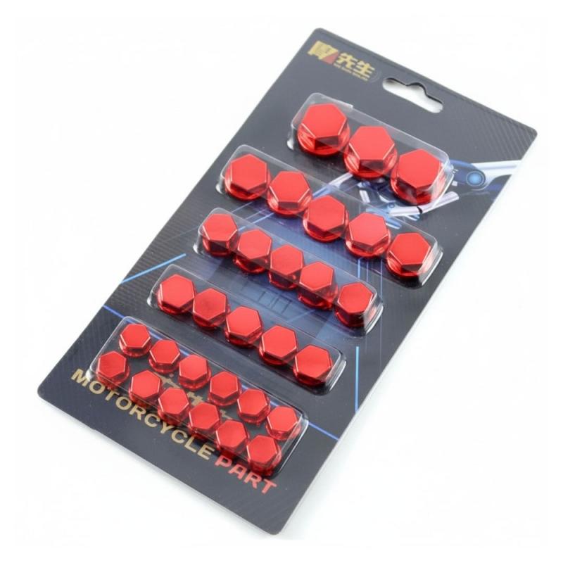 Imagen ilustrativa de TAPITAS ANODIZADAS CUBRE TORNILLOS X 30 UNIDADES - ROJA