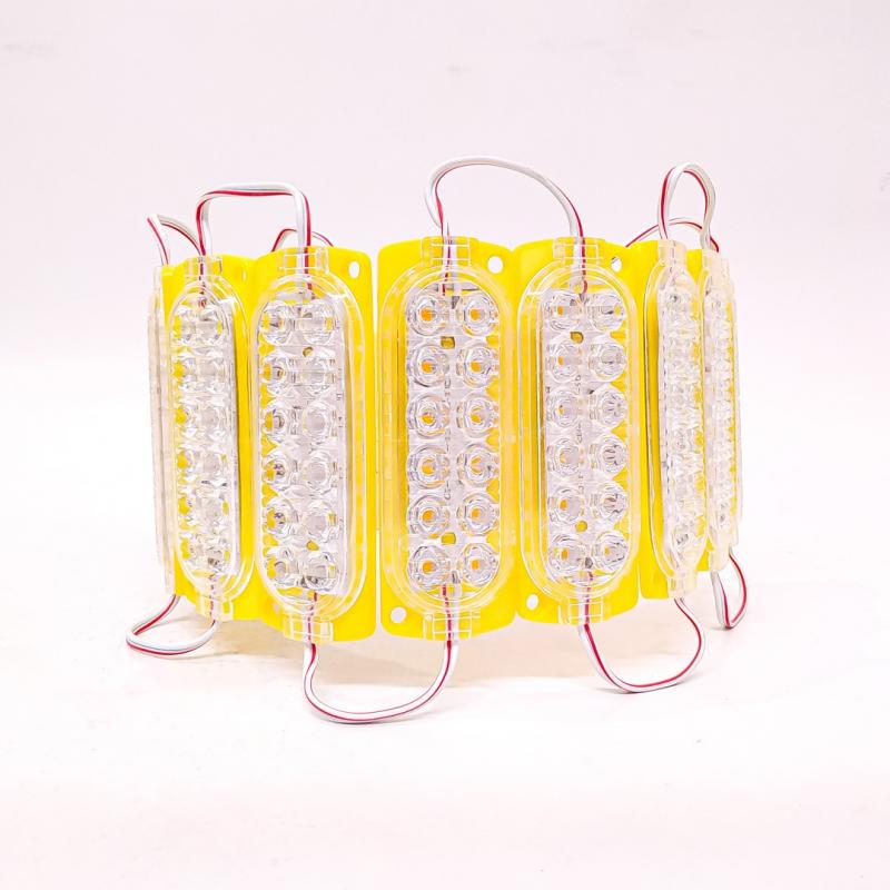 Imagen ilustrativa de 12 LED SMD AUTOADHESIVO 12V COLOR AMBAR 10CM X 3CM
