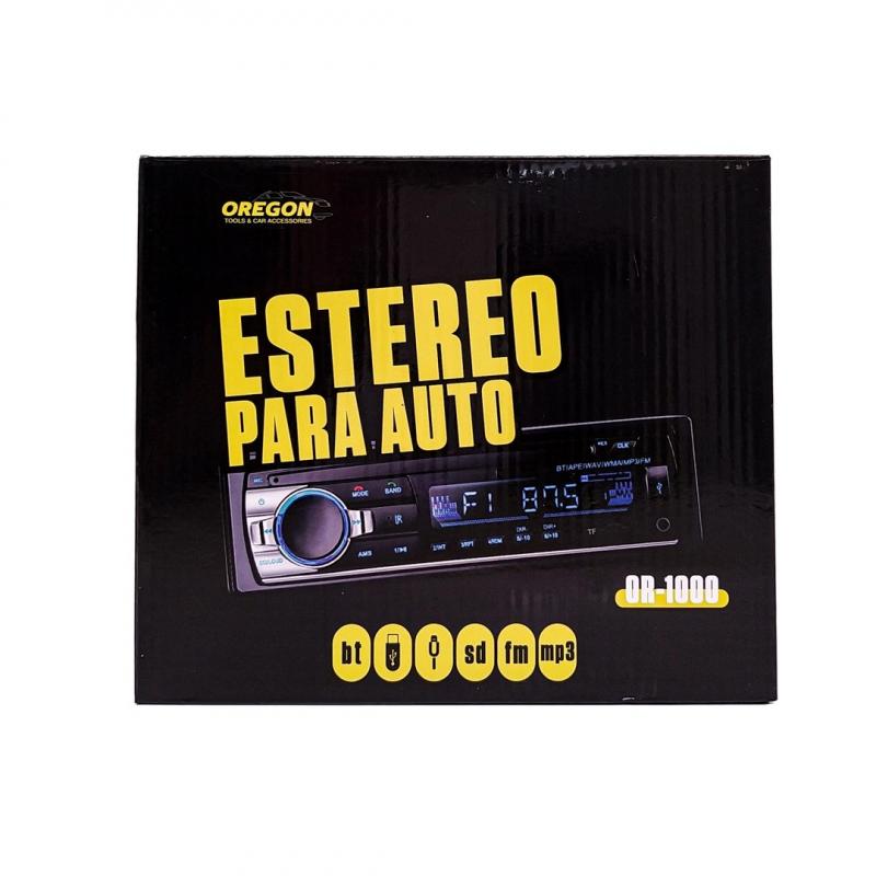 Imagen ilustrativa de 1 DIN CON BLUETOOTH, AUX, MP3, FM, FRENTE FIJO,  CONTROL REMOTO, TARJETA SD,