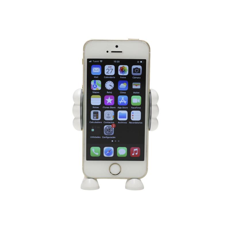 Imagen ilustrativa de SOPORTE PARA CELULARES CON ENGANCHE PARA A/A BLANCO + GRIS