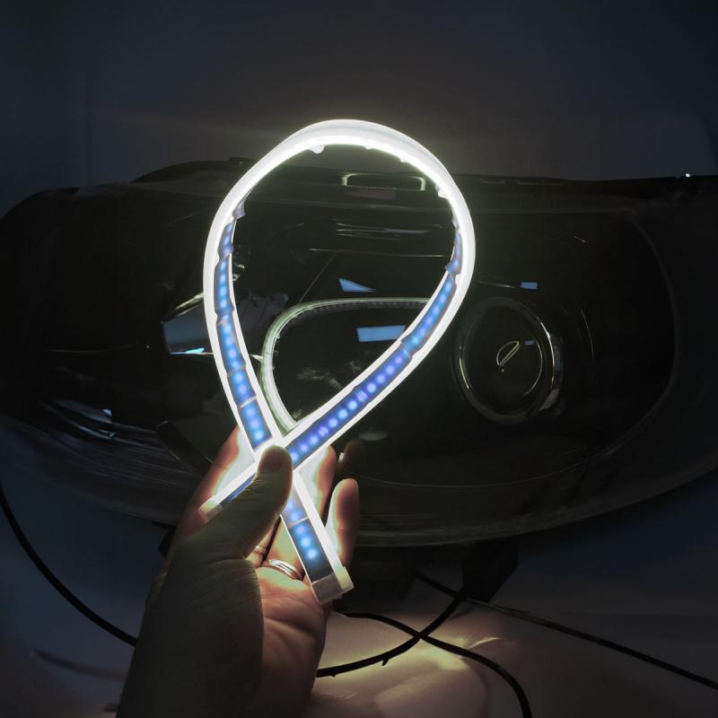 Imagen ilustrativa de TIRAS DE LED DRL / DRL FLEXIBLE BLANCA (BALIZA INTERMITENTE) 150CM