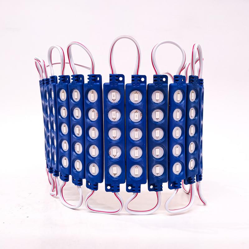 Imagen ilustrativa de 5 LED COB CIRCULAR AUTOADHESIVO 24V COLOR AZUL 7CM X 1,5CM