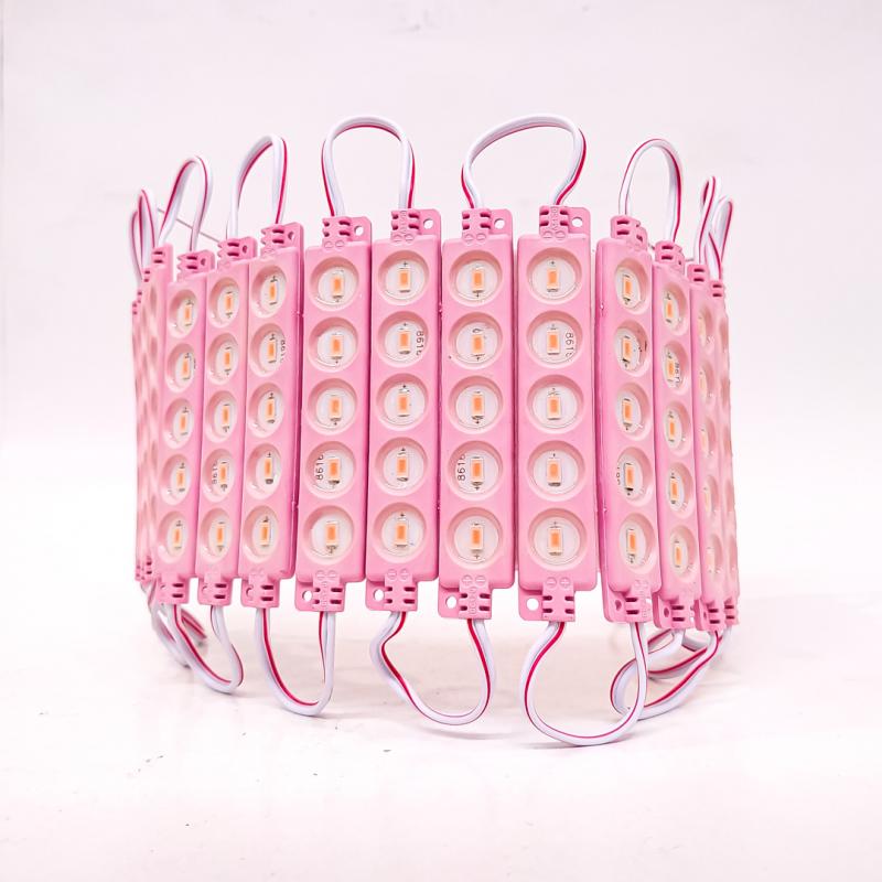 Imagen ilustrativa de 5 LED COB CIRCULAR AUTOADHESIVO 12V COLOR ROSA 7CM X 1,5CM