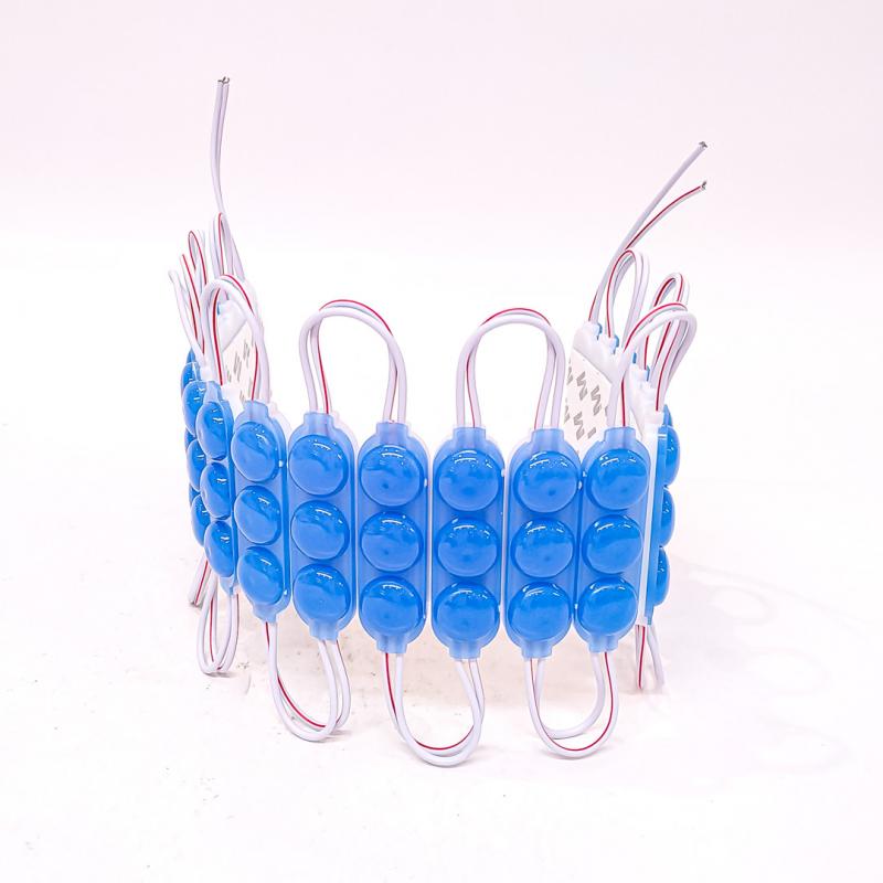 Imagen ilustrativa de 3 LED COB CIRCULAR FUME AUTOADHESIVO 12V COLOR AZUL 7CM X 1,5CM