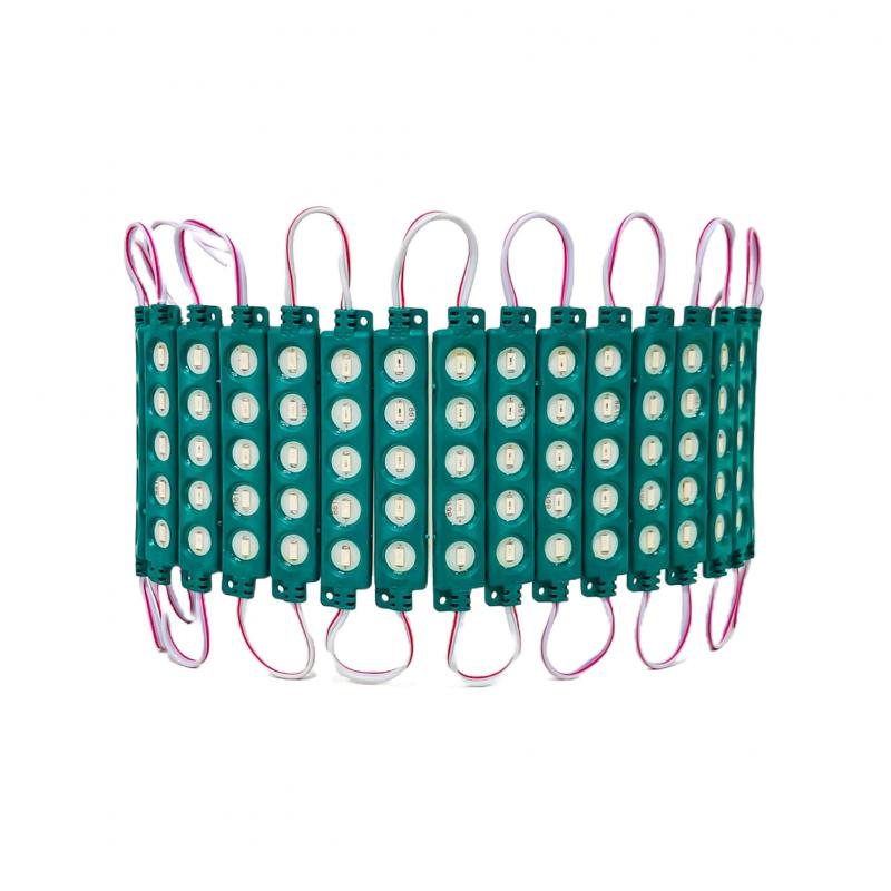 Imagen ilustrativa de 5 LED COB CIRCULAR AUTOADHESIVO 24V COLOR VERDE 7CM X 1,5CM