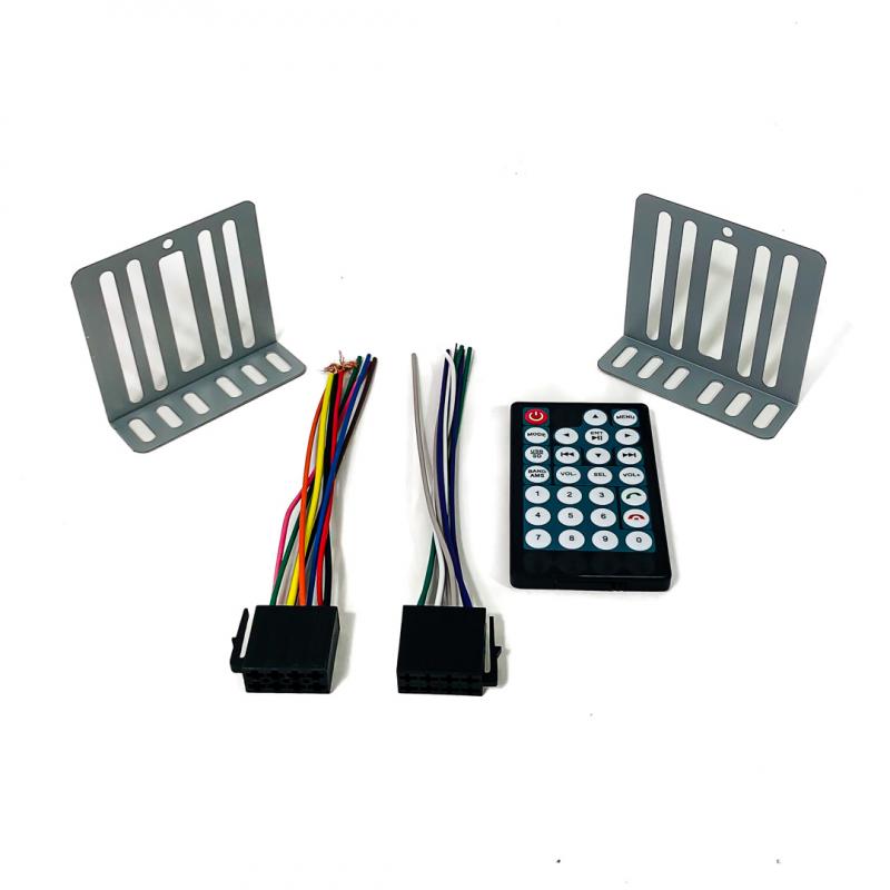 Imagen ilustrativa de 2 DIN 7" CON TOUCH SCREEN, CARPLAY & ANDROID AUTO, BLUETOOTH, AM / FM RADIO, CONEXION USB Y CARGADOR TIPO C, RGB, FICHA ISO, POTENCIA 4*45W, INCLUYE CONTROL REMOTO