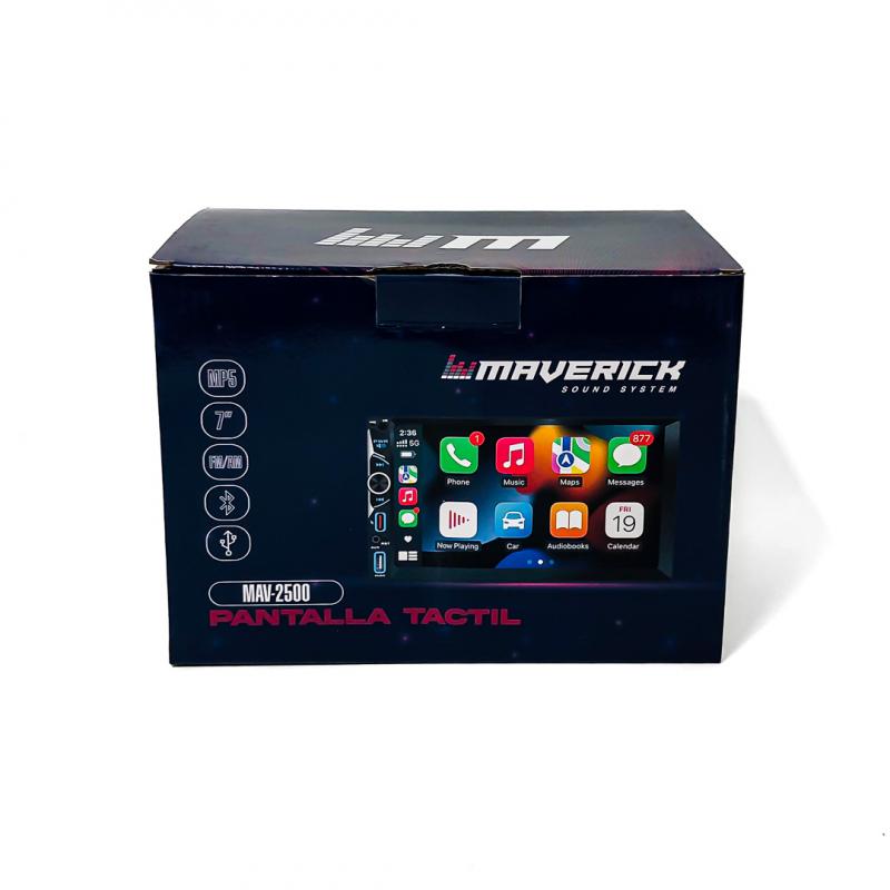 Imagen ilustrativa de 2 DIN 7" CON TOUCH SCREEN, CARPLAY & ANDROID AUTO, BLUETOOTH, AM / FM RADIO, CONEXION USB Y CARGADOR TIPO C, RGB, FICHA ISO, POTENCIA 4*45W, INCLUYE CONTROL REMOTO