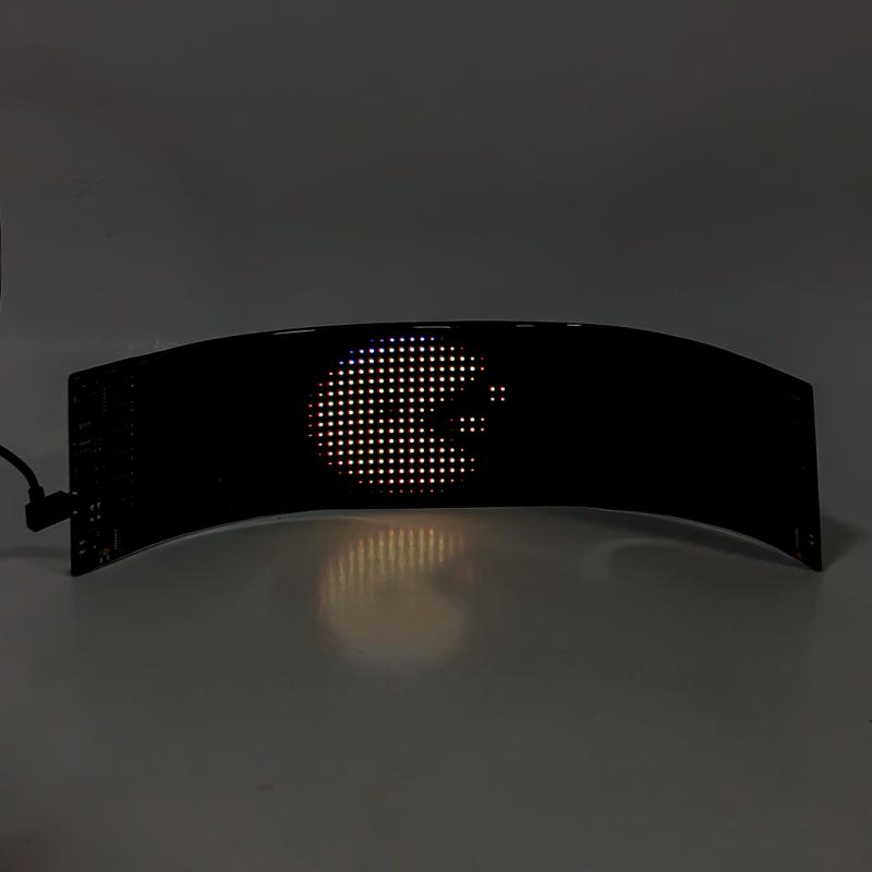 Imagen ilustrativa de PANEL RGB PARA USO EN PARABRISAS O LUNETA l 16*64 PIXELES MEDIDAS 9,2 X 37,4 cm 12V / 24V CONEXION USB BLUETOOTH CON APP Y CONTROL REMOTO