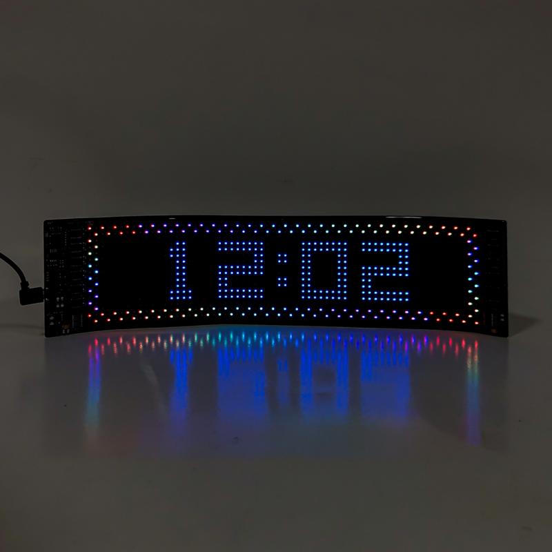 Imagen ilustrativa de PANEL RGB PARA USO EN PARABRISAS O LUNETA l 16*64 PIXELES MEDIDAS 9,2 X 37,4 cm 12V / 24V CONEXION USB BLUETOOTH CON APP Y CONTROL REMOTO