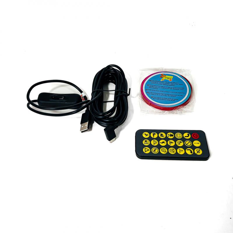 Imagen ilustrativa de PANEL RGB PARA USO EN PARABRISAS O LUNETA l 16*64 PIXELES MEDIDAS 9,2 X 37,4 cm 12V / 24V CONEXION USB BLUETOOTH CON APP Y CONTROL REMOTO