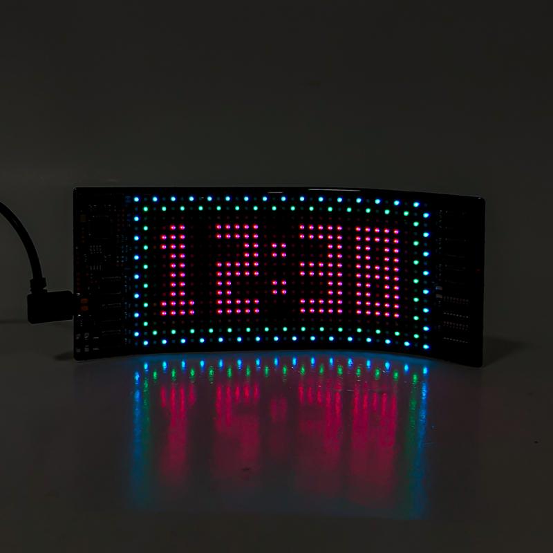 Imagen ilustrativa de PANEL RGB PARA USO EN PARABRISAS O LUNETA l 16*32 PIXELES MEDIDAS 7 X 17.3 cm 12V / 24V CONEXION USB BLUETOOTH CON APP Y CONTROL REMOTO