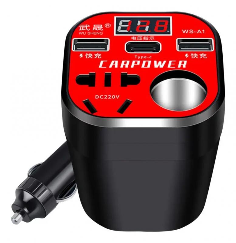 Imagen ilustrativa de Convertidor Para Auto 12v/24v A 220v Carga Rapida Usb+tc
