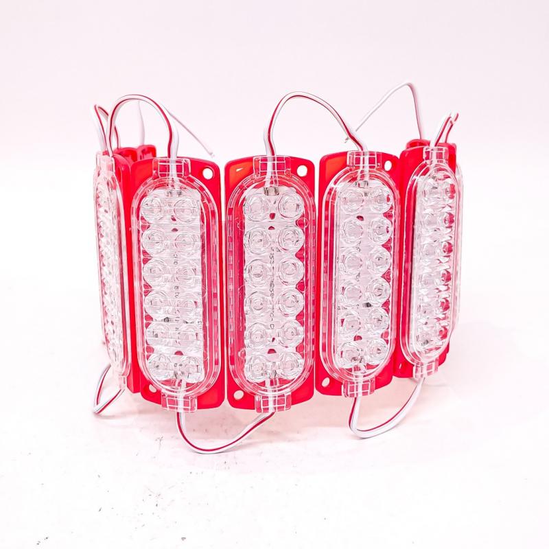 Imagen ilustrativa de 12 LED SMD AUTOADHESIVO 12V COLOR ROJO 10CM X 3CM
