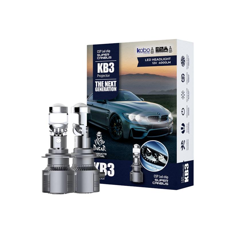 Imagen ilustrativa de 9006 CHIP CSP SUPER CANBUS CON LUPA - 40000 LUX REALES