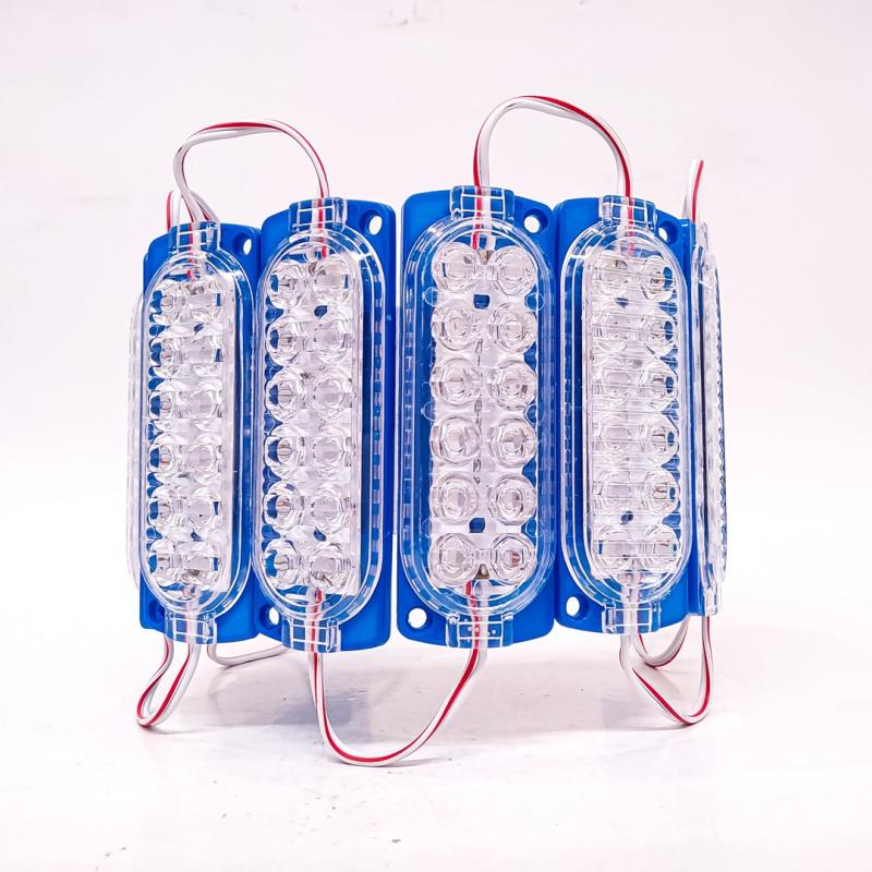 Imagen ilustrativa de 12 LED SMD AUTOADHESIVO 12V COLOR AZUL 10CM X 3CM