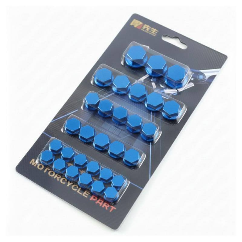 Imagen ilustrativa de TAPITAS ANODIZADAS CUBRE TORNILLOS X 30 UNIDADES - AZUL